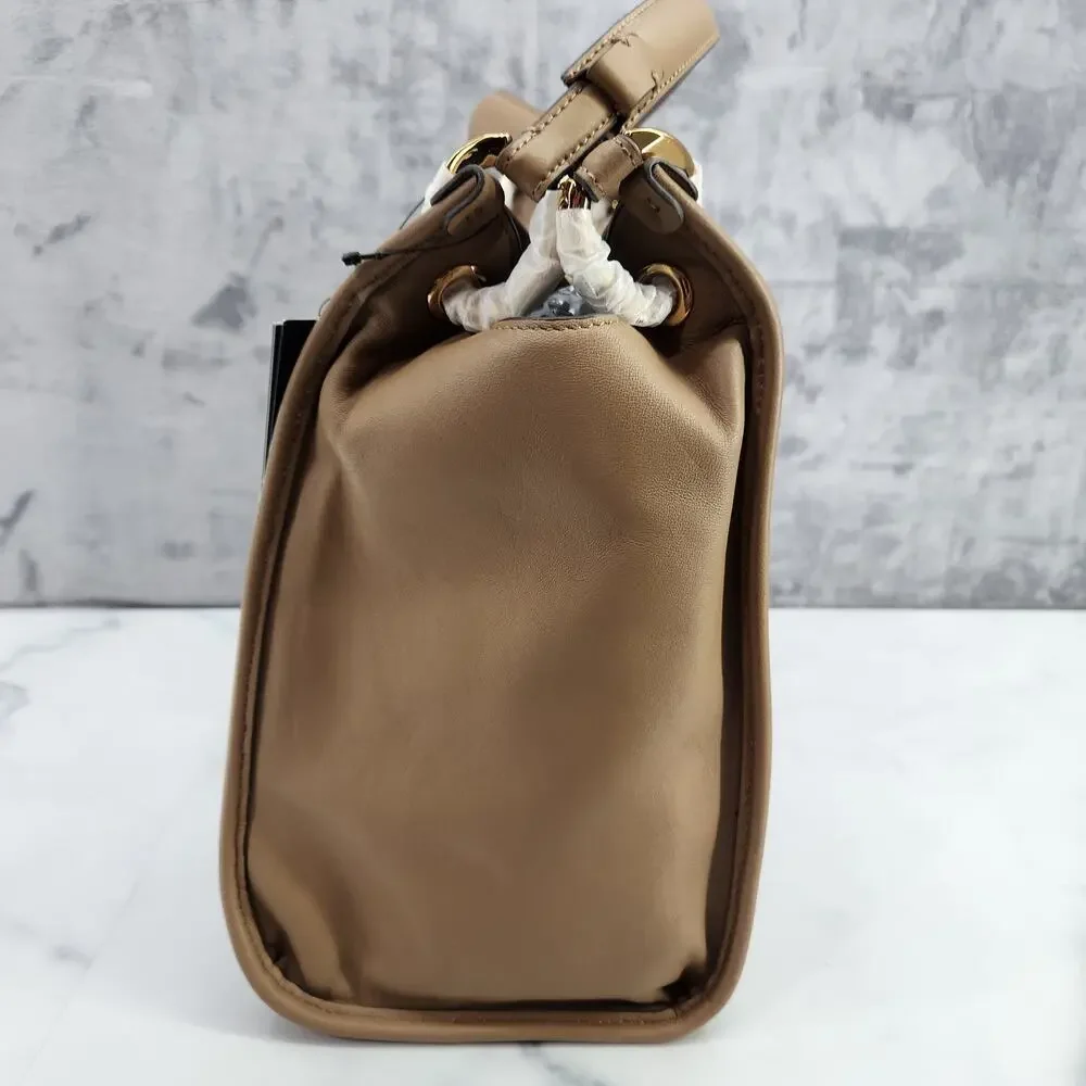 NWT Karl Lagerfeld Paris Luciene Leather Tote Bag + Dust Bag & Karl Charm READ